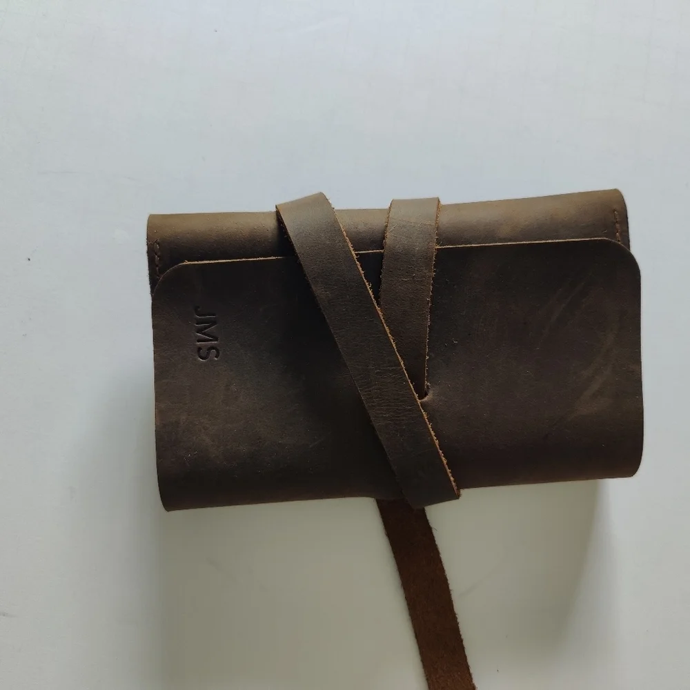 Springbok Vintage Leather Pouch with strap